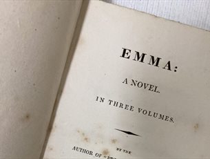 First edition of Emma by Jane Austen. Objects in Focus at Jane Austen's House