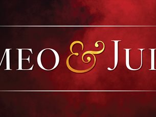 Romeo and Juliet text on red background