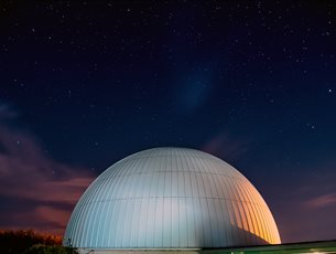 Planetarium at night