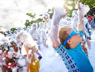 Family Foam Party at Sandy Balls Holiday Village