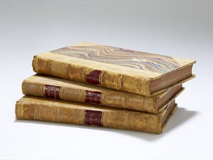 Three volumes of a first edition of Pride and Prejudice