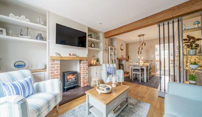 Living room at Cormorant Cottage