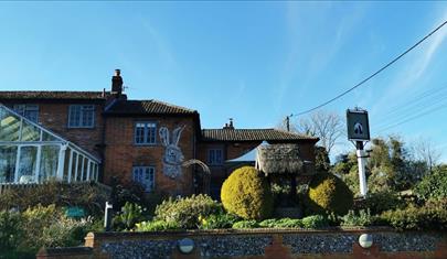 Watership Down Inn pub in the sun