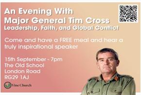 Free Dinner with Major General Tim Cross