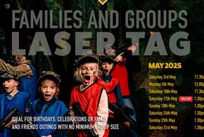 Poster for Easter at Families and Groups Laser Tag