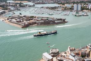 Steamship Shieldhall entering Portsmouth Harbout, pic Tony Hicks