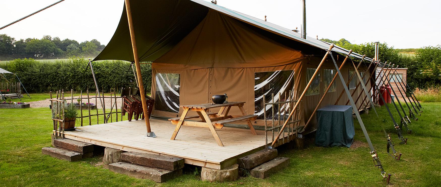 Safari Tent Glamping in Hampshire