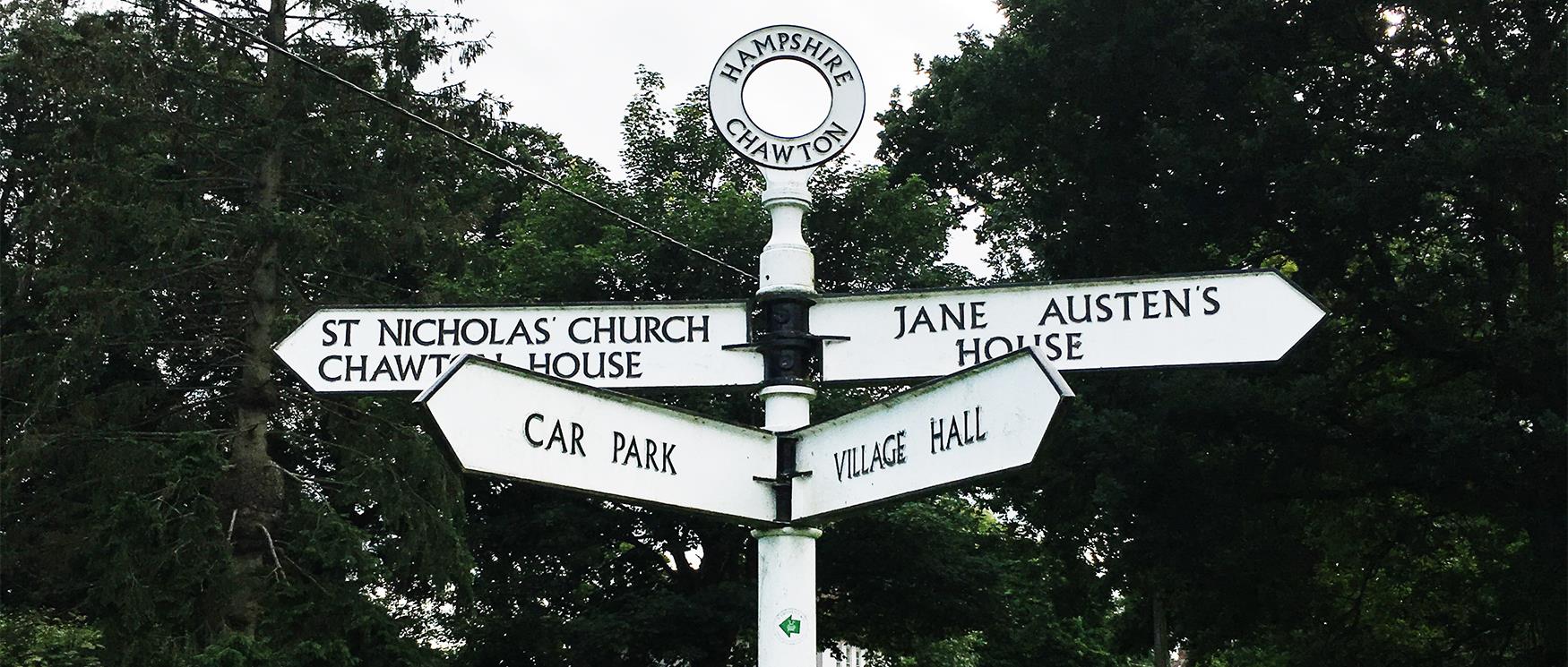 Chawton Village Jane Austen Sign Post
