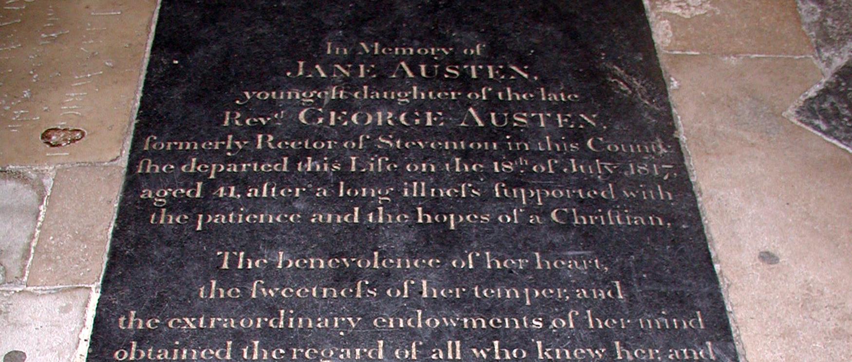 Jane Austen's grave, Winchester Cathedral