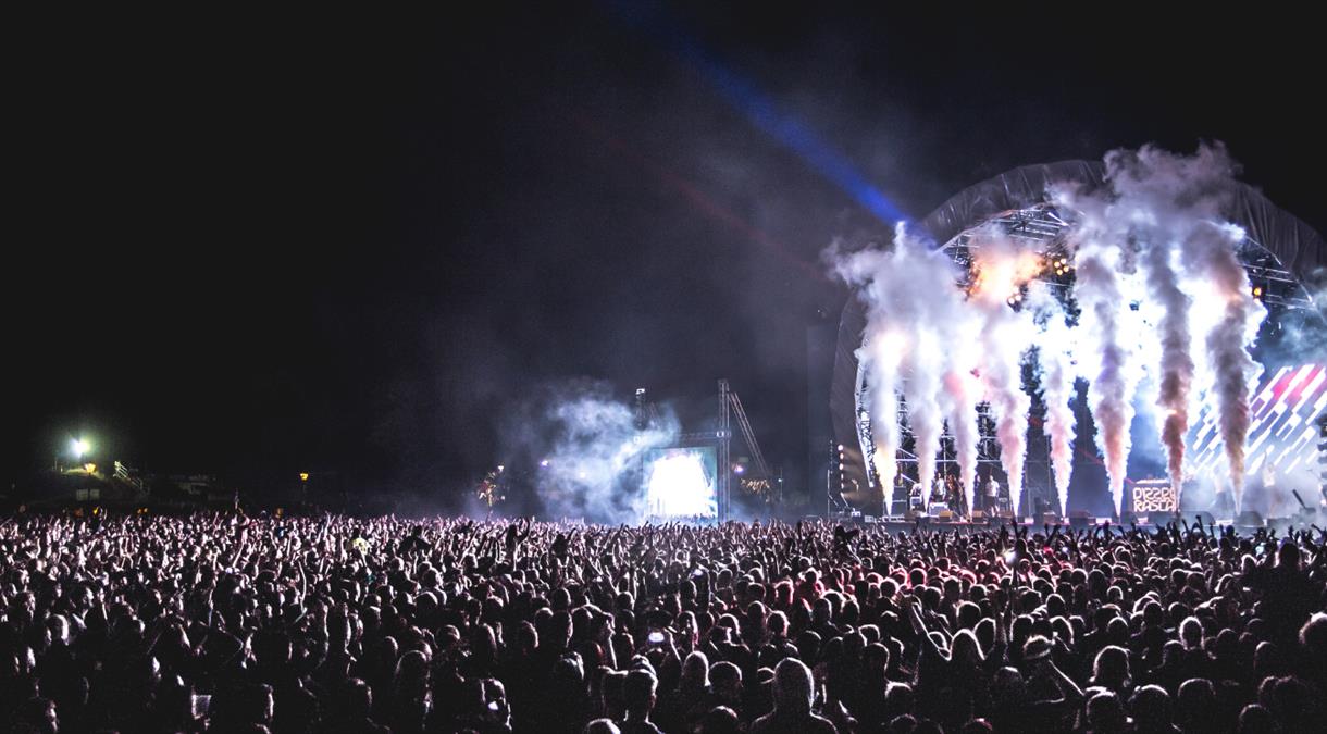 Victorious festival at Portsmouth at night