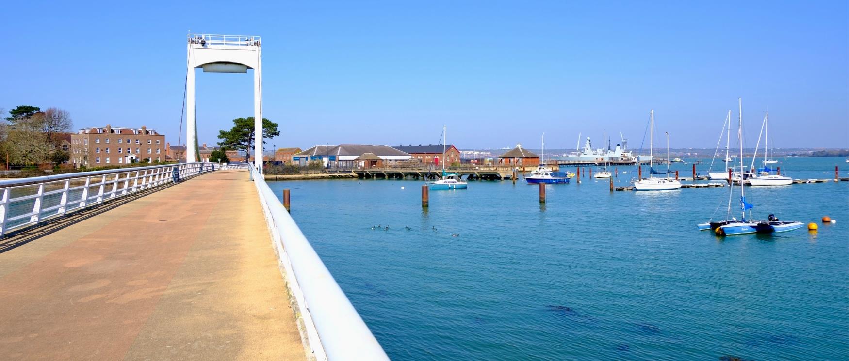 Gosport harbour in Hampshire
