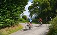 Two cyclist on the Little Switzerland Cycle Route in Hampshire