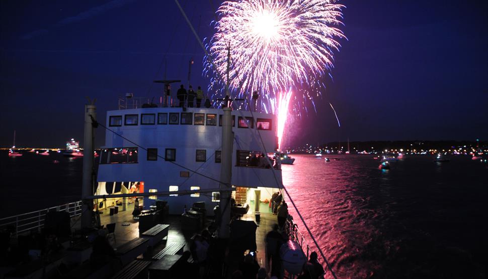 Steamship Shieldhall Cowes Fireworks Cruise with Shieldhall Stompers