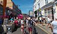 People walking along Palmerston Road for the Southsea Food Festival
