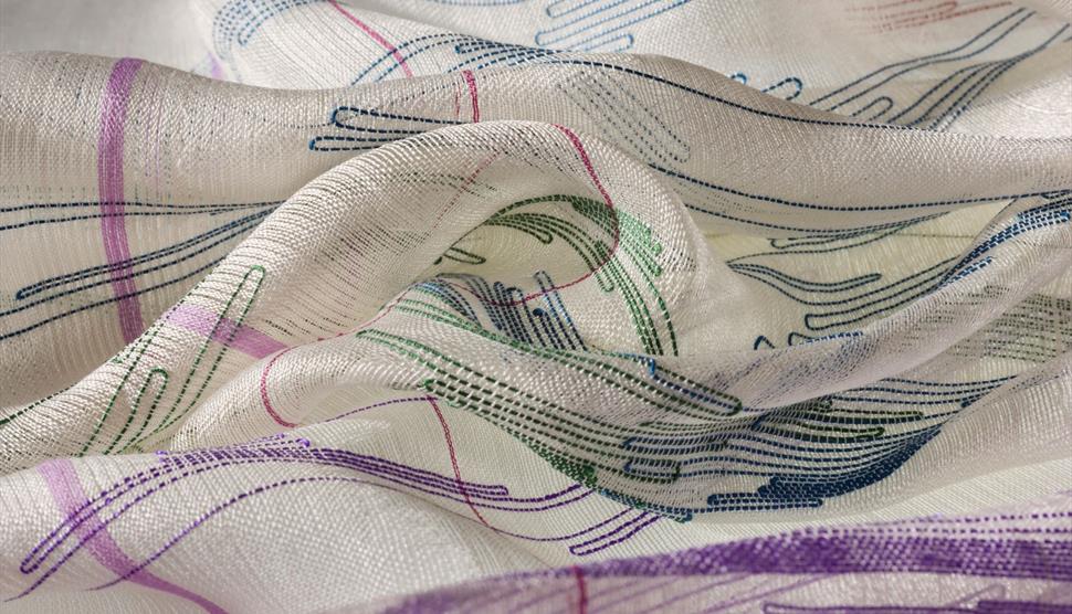 'dancing in the womb' is the long-awaited third solo show from Rezia Wahid MBE, a Bangladeshi-born British textile artist and designer whose work has