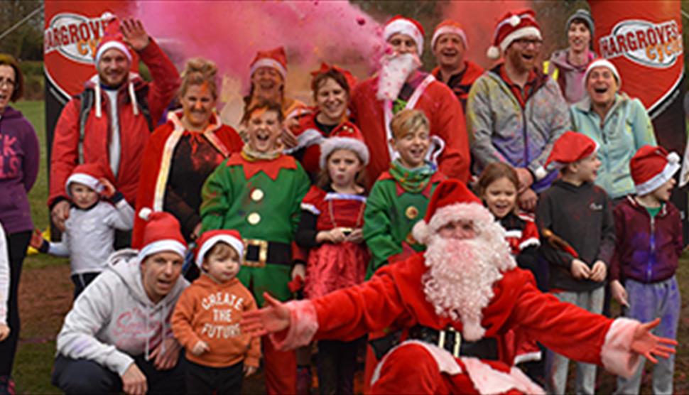 Santa's Colour Dash at Avon Tyrrell Outdoor Centre
