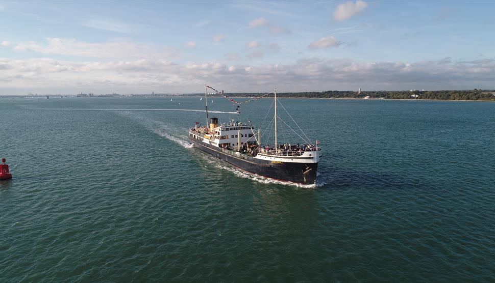 Steamship Shieldhall Solent Cruise to see the New Forest Coast and Hurst Castle