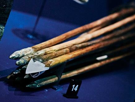 Arrows on display at The Mary Rose museum in Portsmouth