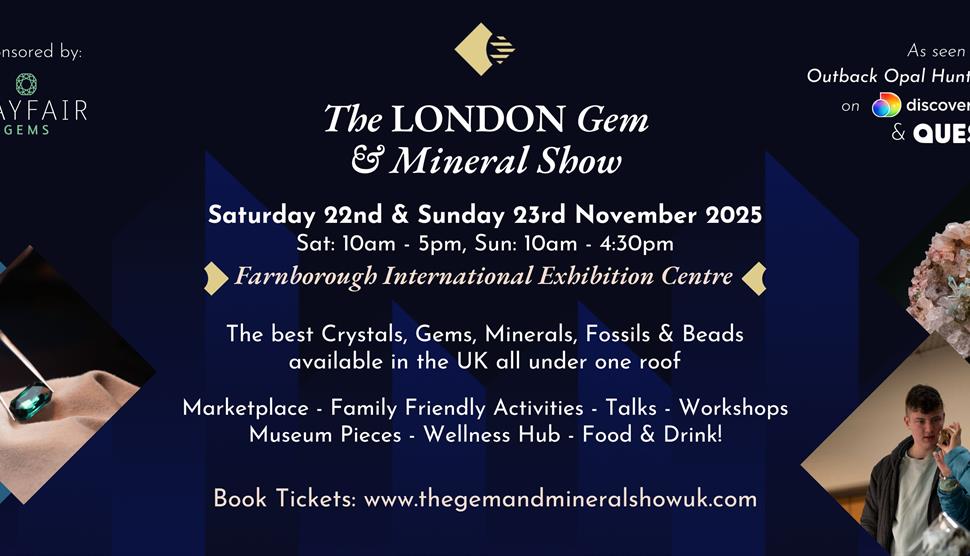 The London Gem & Mineral Show Poster The London Gem & Mineral Show Poster