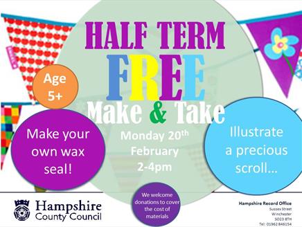 Half term Activities at Hampshire Record Office