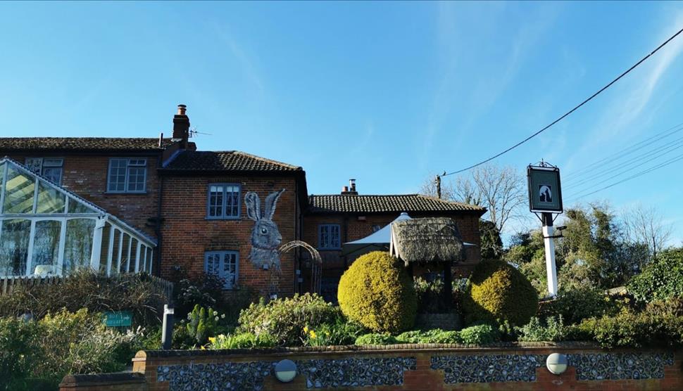 Watership Down Inn pub in the sun