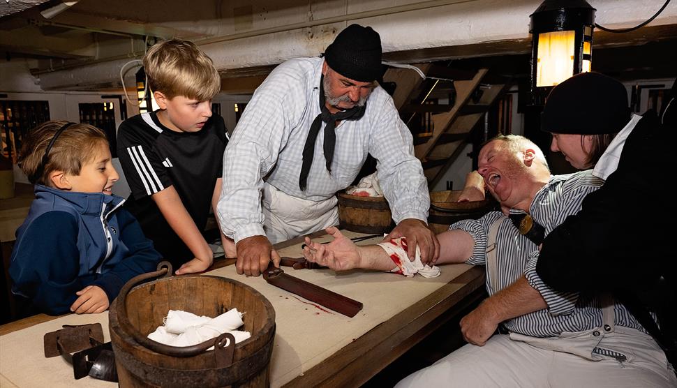 Visitors discover the truth of medicine on the high seas Credit NMRN Visitors discover the truth of medicine on the high seas Credit NMRN