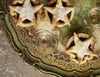 Mince pies and sherry at Bateman's in Burwash, East Sussex