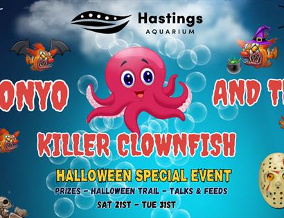 poster for Hastings Aquarium halloween event