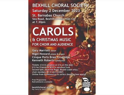 Poster for Bexhill Choral Society event.