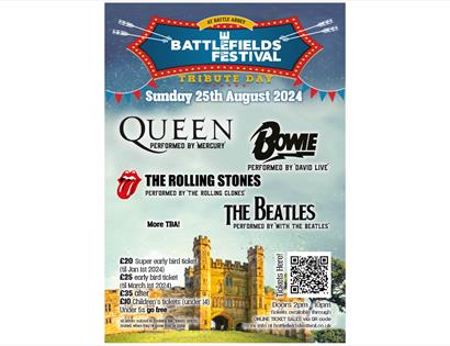 poster for Battlefields Festival at Battle Abbey.