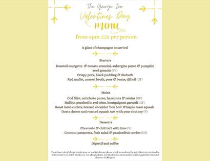 George Inn Robertsbridge valentines poster, text in description.