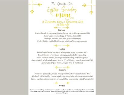 see website for full menu