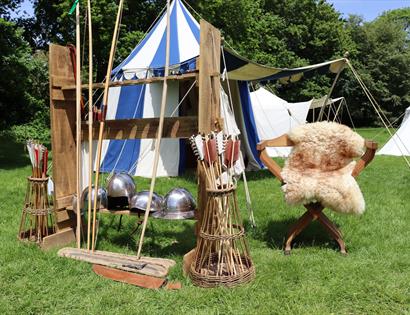 Medieval encampment at Bodiam Castle