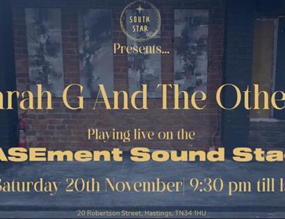 A poster for Sarah G and the Others live gig at South Star bar, Hastings.