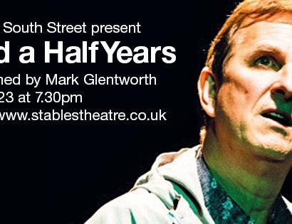 Black poster with white text background. "Seven and a Half Years".