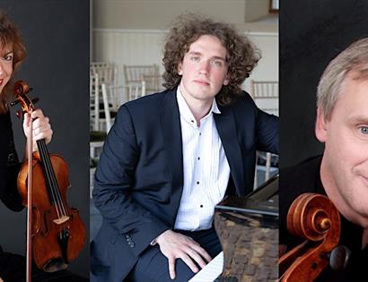 three headshots of musicians.