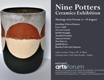 'Nine Potters' Ceramics Exhibition at Hastings Art Forum