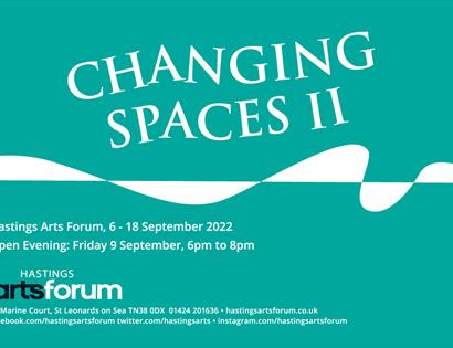 Poster advertising art exhibition at Hastings Arts Forum