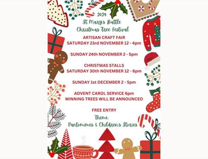 Battle Christmas tree festival poster