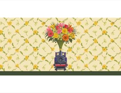 Flowers in a train for mothers day