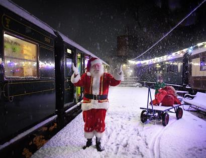 photo of father christmas at Kent and East Sussex Railways for Santa Specials