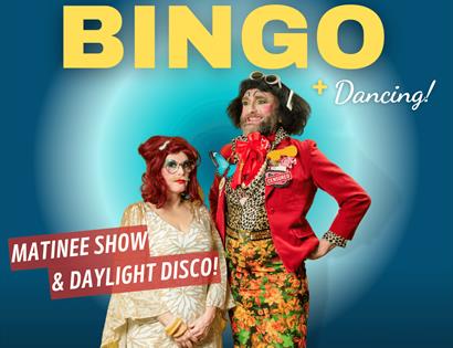 Poster showing Timberlina and Auntie Maureen Bingo + Dancing Matinee Show