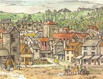 illustration of Hastings Old Town.