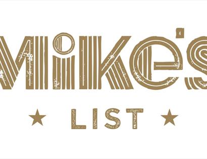 Logo with distressed gold text reading 'Mike's List' and two stars on either side of the word 'LIST'.