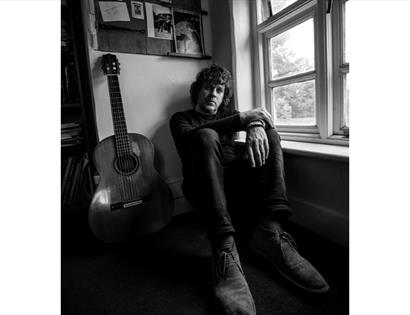 Black-and-white portrait promoting Ady Johnson at the De La Warr Pavilion