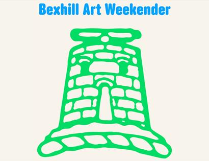 Bexhill Art Weekender logo featuring a stylised green image