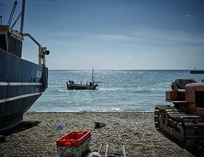 Hastings fishing beach