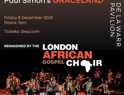 poster for Paul Simon's Graceland reimagined by the London African Gospel Choir.