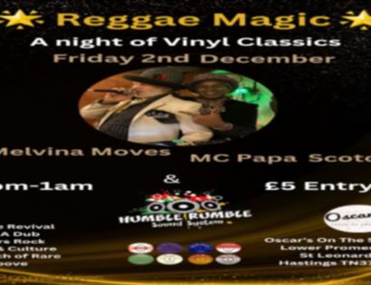 Poster for reggae magic event.