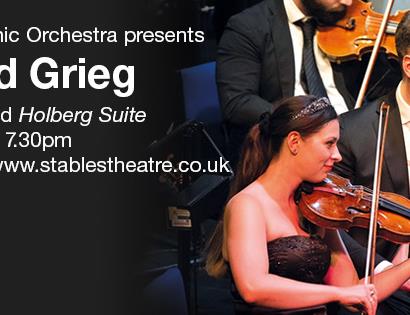 poster with photo of man and women playing violin. Text to left says "Vivaldi and Greg". Other text is in description with dates etc.